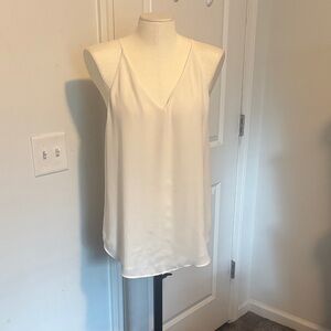 LOFT Cream V-Neck Satin Camisole